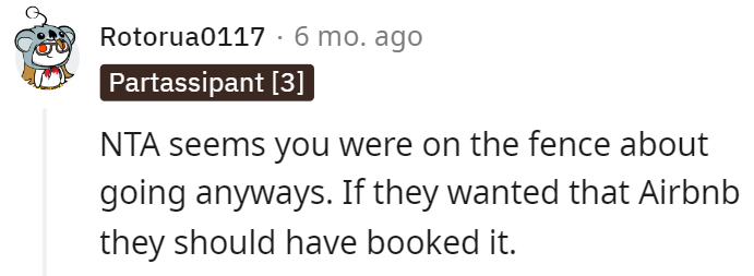 They should have booked it