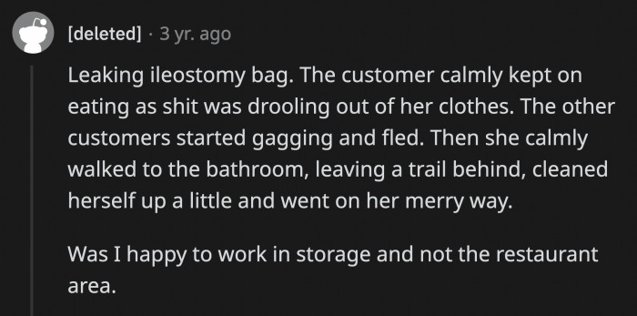 35. That's what we call sh*t and run