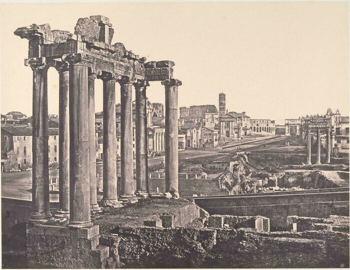 First Known Photo Of The Forum Romanum (Rome) Shot Between 1848-1852