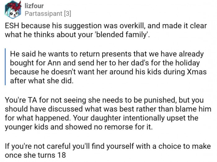 Step-dad doesn't seem to have much respect for their