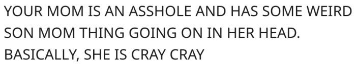 19. Her mother is the problem here.