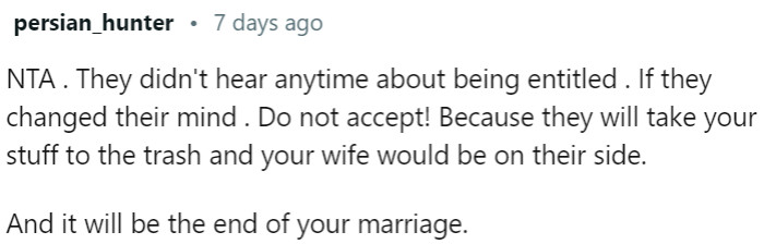 Beware of entitlement and disregard