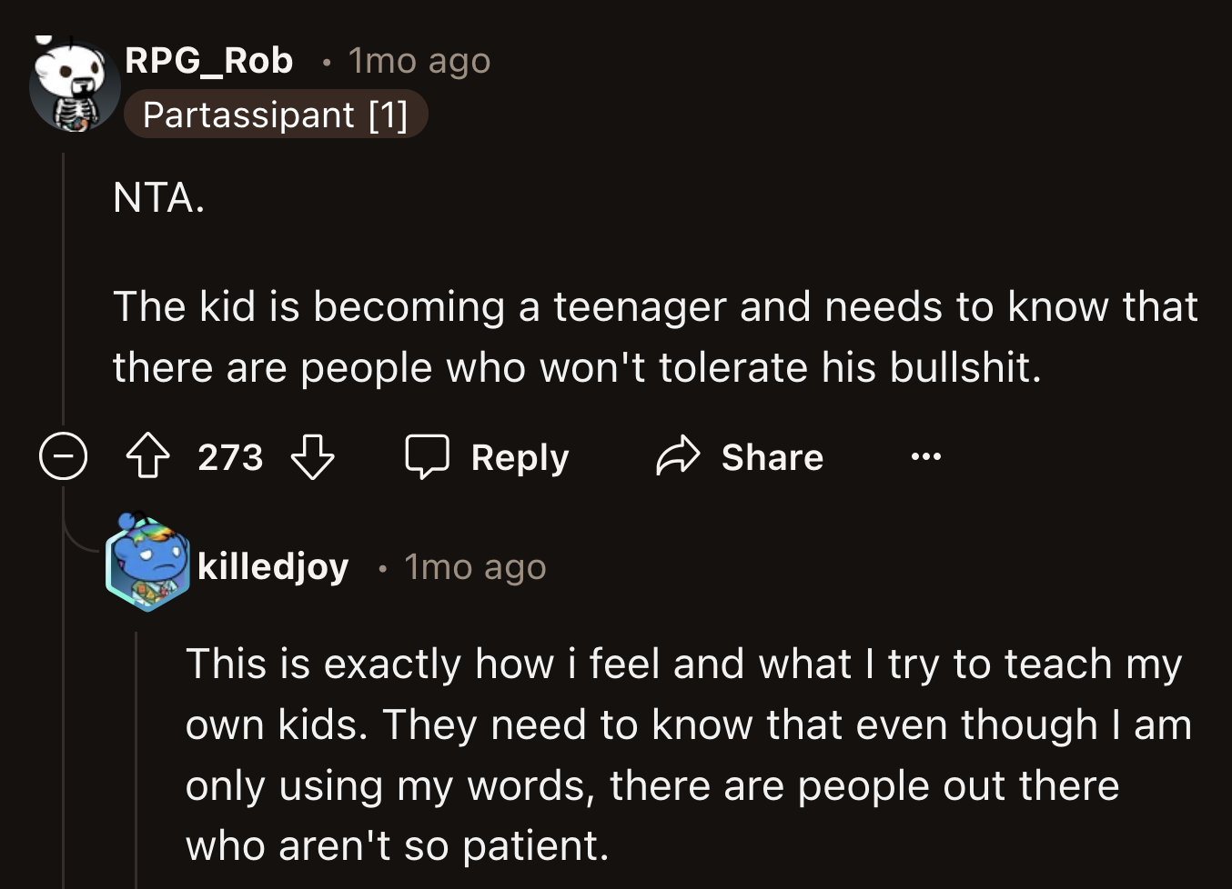 His wife's nephew is getting to an age where he should understand these basic societal rules. He isn't so young that 'not hurting other people' should be a novel idea to him.
