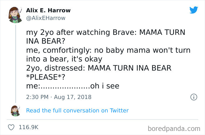 43. See How Well Turning Your Mom Into A Bear Would Work For You, You Little Evil Genius