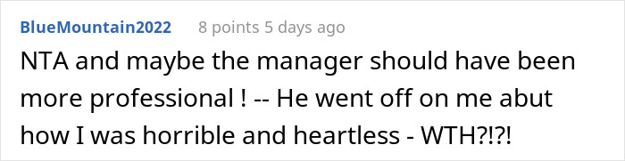 Heartless for putting himself first?