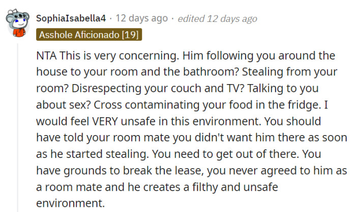 His intrusive antics, theft, and disregard for personal boundaries have created an unsafe environment.