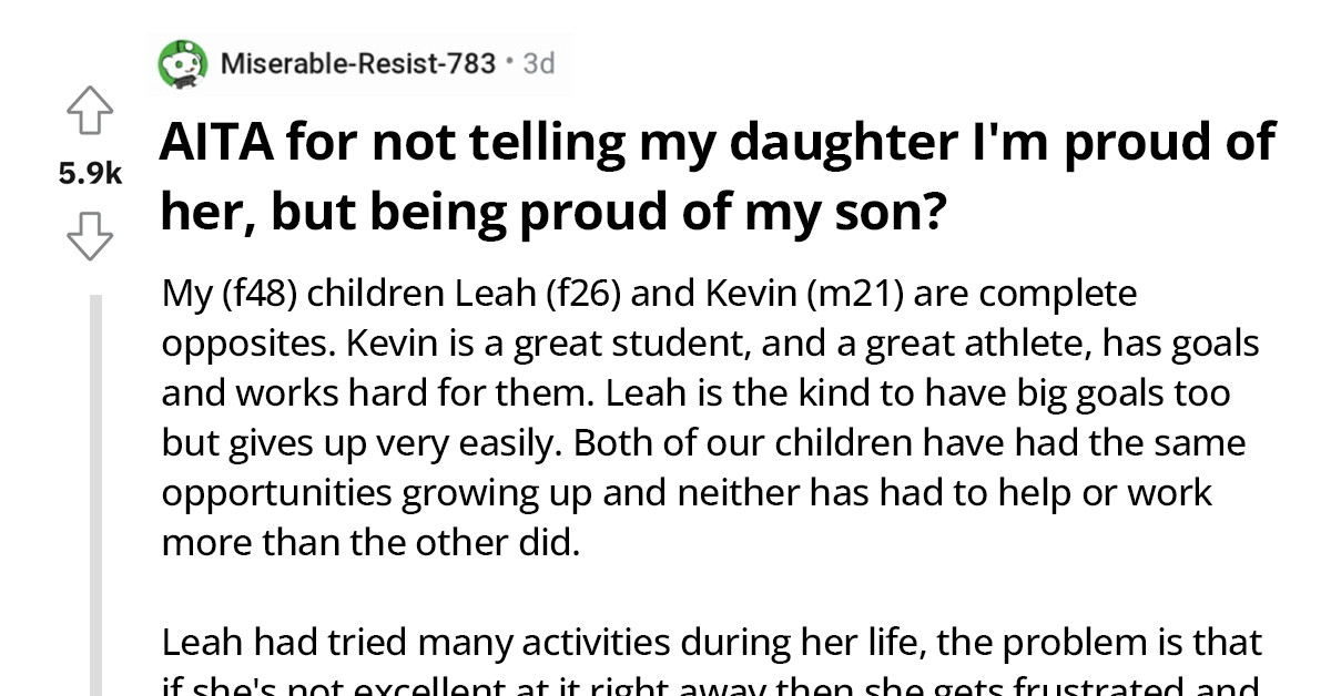 Woman Celebrates Son For Winning Scholarship, Tells Her Single-Mom Daughter That She's Done Nothing To Be Proud Of