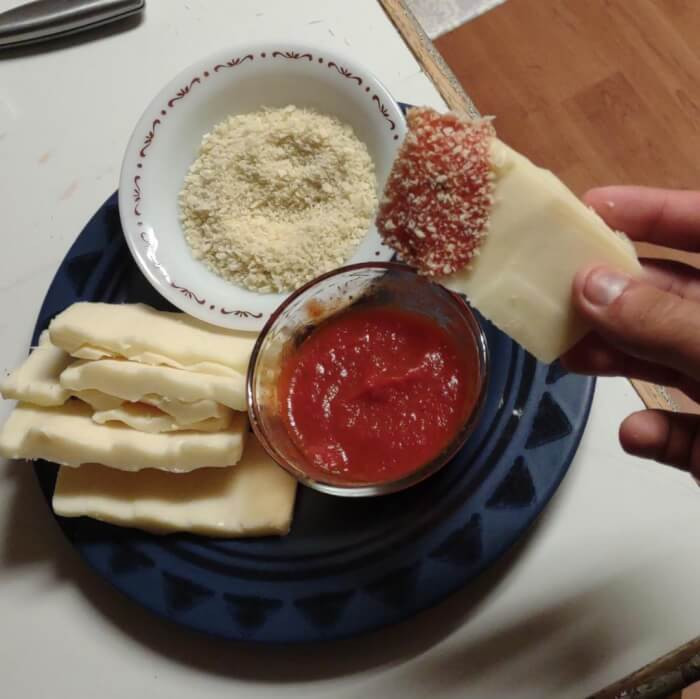22. “I present to you my ‘I’m too high and lazy’ mozzarella sticks”
