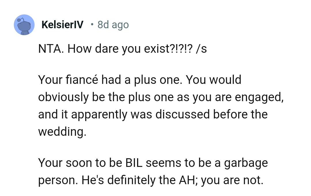 It was apparently discussed before the wedding