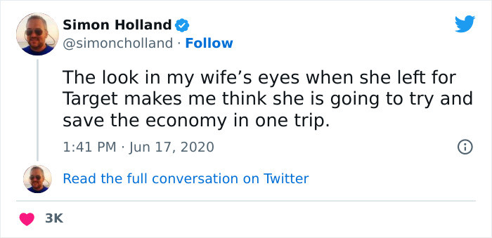 31. She's probably not trying to come back from Target.