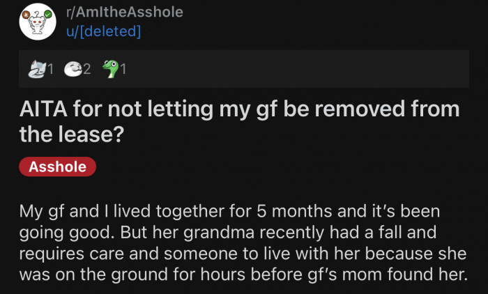 Here's the original post by a Reddit user who later deleted his account: