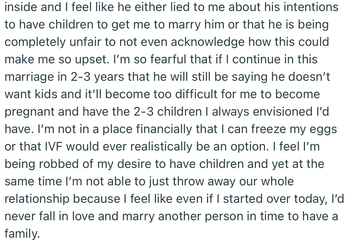 OP feels betrayed and is confused about whether to stay or end their marriage
