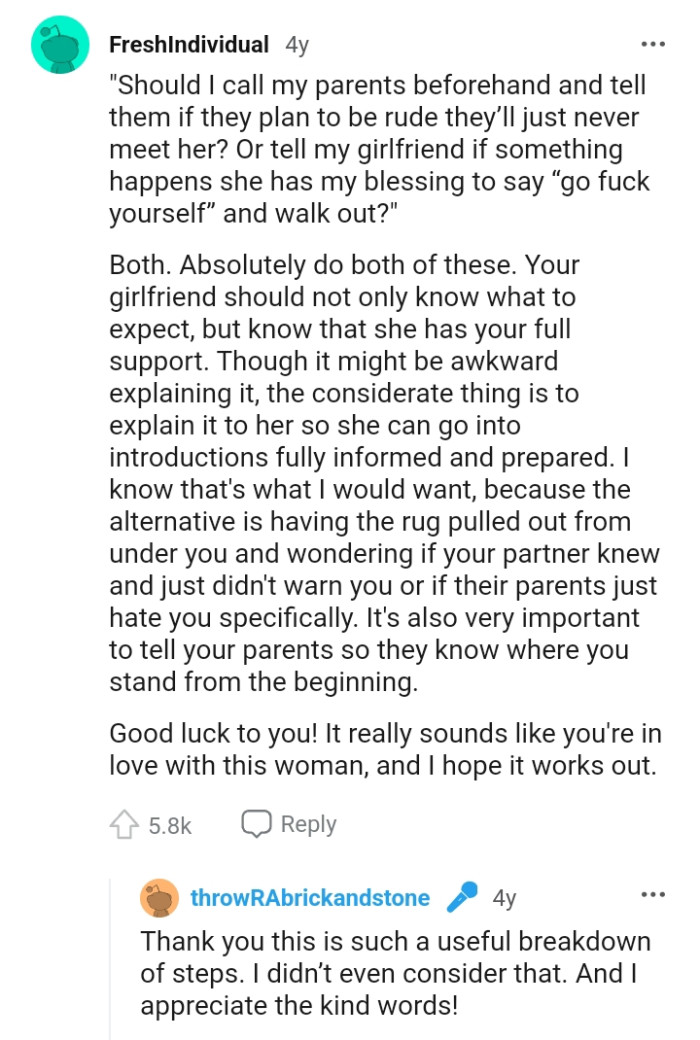 The OP's girlfriend should not only know what to expect
