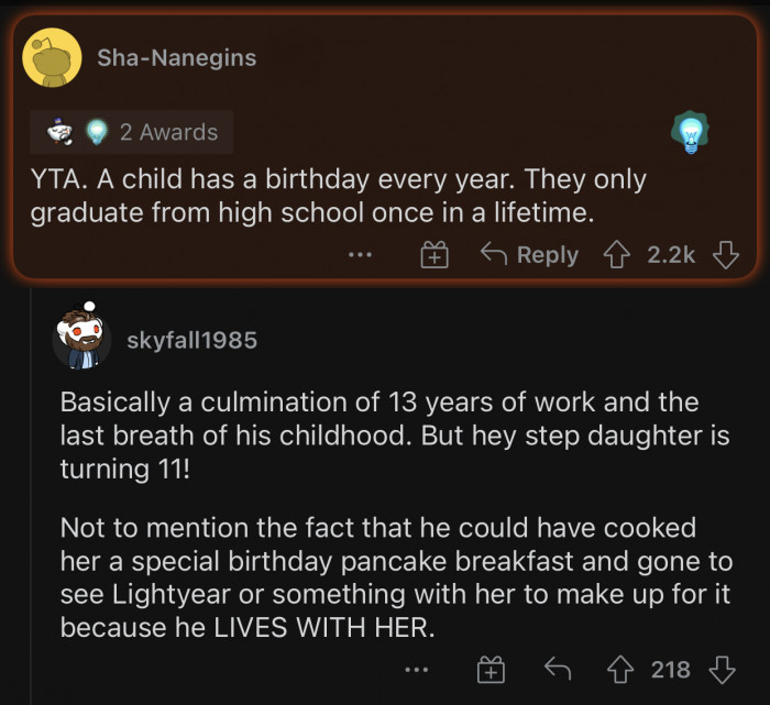 Turning 11 is not the same as graduating.