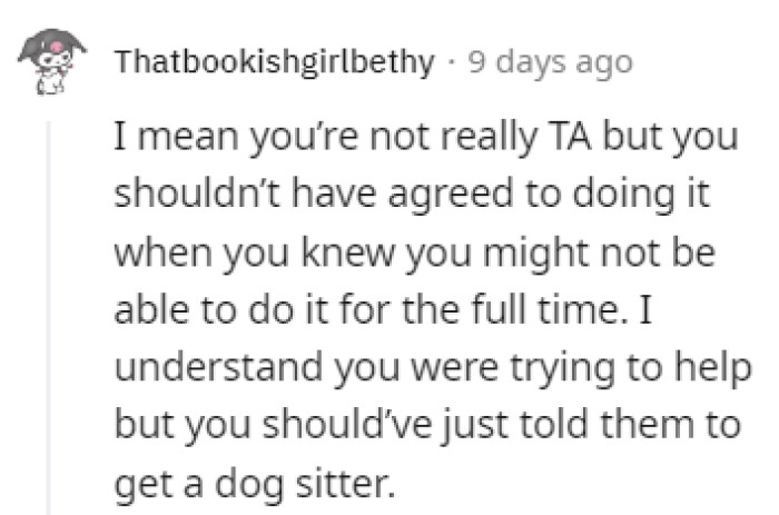 Shouldn't have agreed