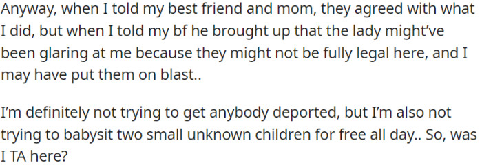 OP didn't want to babysit unknown children for free. She wonders if she was wrong in this situation.
