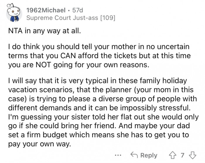 She's trying too hard to please people.