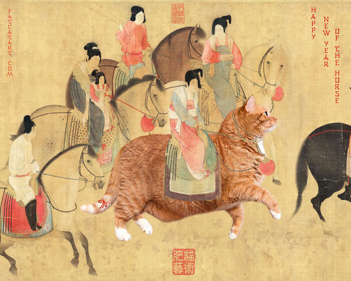 “Lady Guoguo's Spring Ride On Her Cat”