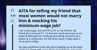 Why Joking About Insecurities Can Hurt - Short Man's Cruel Comeback To Friend's "Tease"