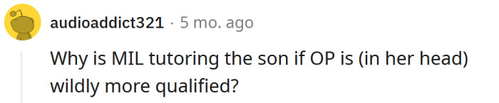 Maybe OP should tutor him herself.