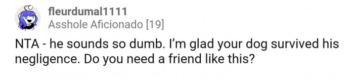 Does OP even need this specific friend?