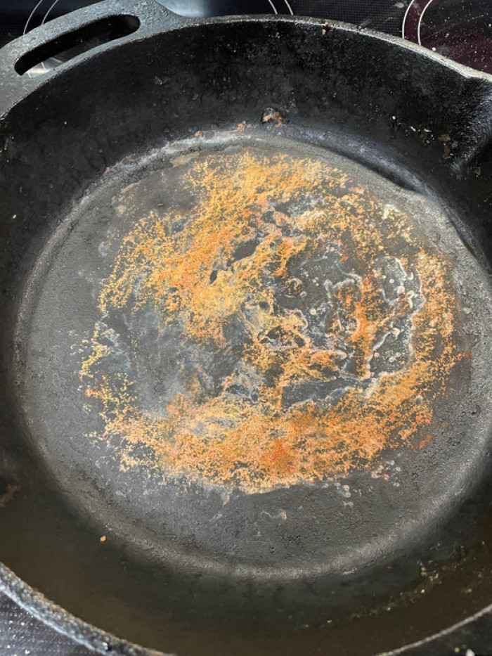 12. My wife tried to clean my cast iron. How much alimony should I get?