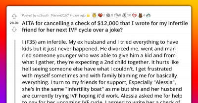 15-Year-Friendship Ends After An Ill-Conceived Infertility "Joke" And A Canceled $12,000 Check