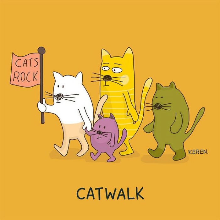 6. When the cats are walking, it's called... Catwalk