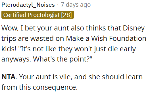 She lacks empathy and deserves to face consequences for her callousness.