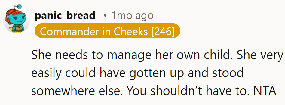 Looks like she's striking out on Parenting 101. Next inning: mastering the art of relocation.