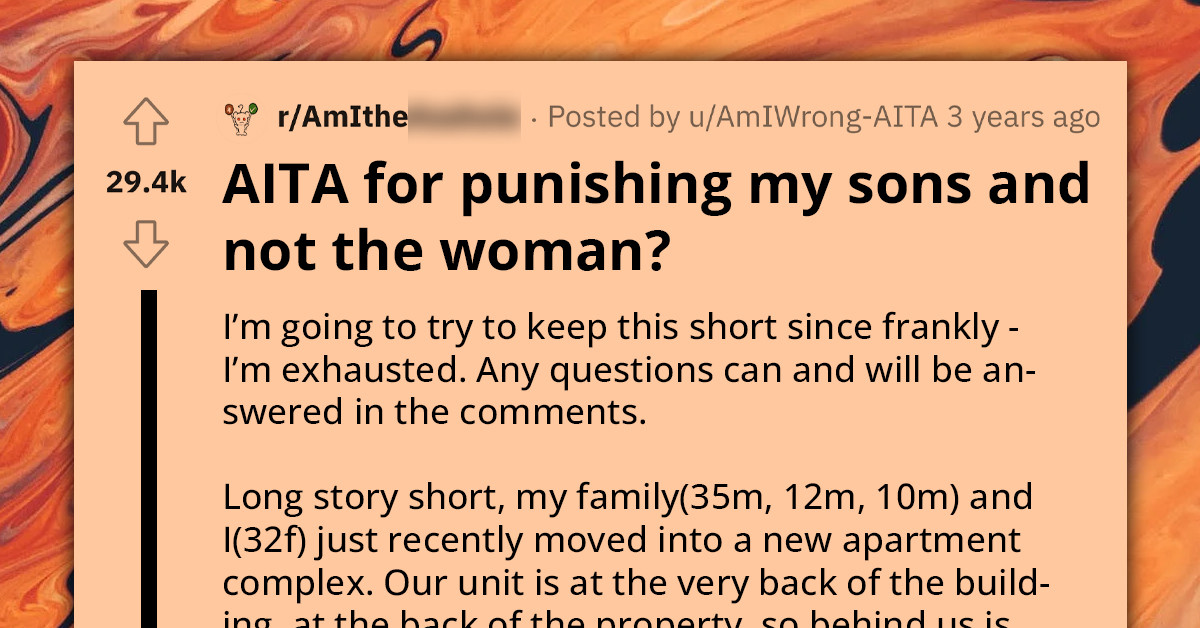 Mom Punishes Her Two Sons For Peeping At Their Topless Neighbor, But Dad Is Upset She Didn't Say Anything To The Woman They Were Watching