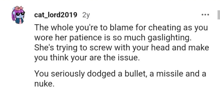 She's trying to mess with the OP's head