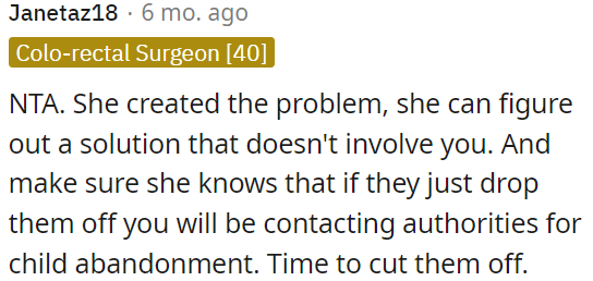 It's time for OP to distance herself.