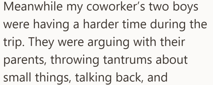 While the girl stayed calm and focused, the two boys were having a rougher time adjusting to the delays.