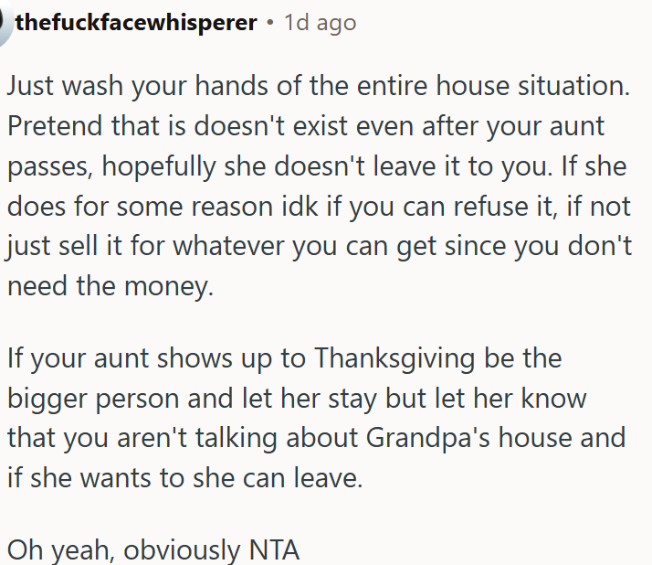 OP Should Focus on Keeping the Peace at Family Gatherings.