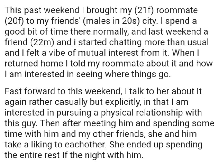 The OP and this friend started chatting more than usual, and she felt a vibe of mutual interest from it
