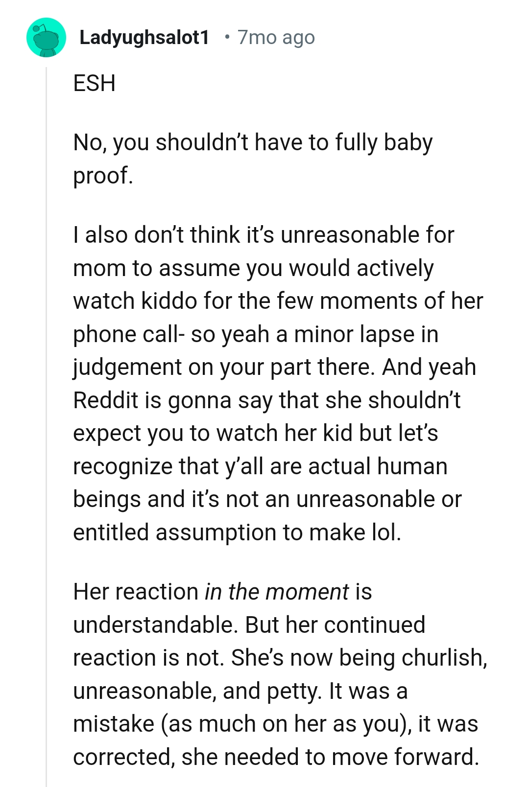 A minor lapse in judgment