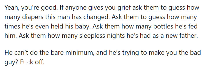 He can’t do the bare minimum