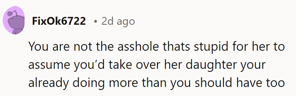 Assuming he'd adopt her daughter? That's a leap even Superman couldn't make.