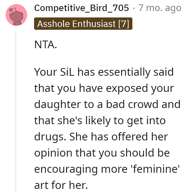 Sister-in-law thinks graffiti leads to trouble and suggests a GPS for the high road with watercolors. Art drama!