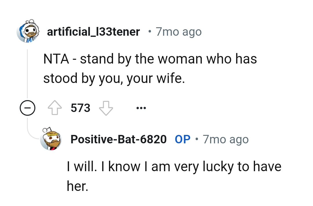 The OP Should Stand by Who Stood by Him