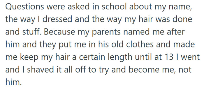Even at school, the ghost followed him—his clothes, his name, his hair all borrowed from someone else’s past.