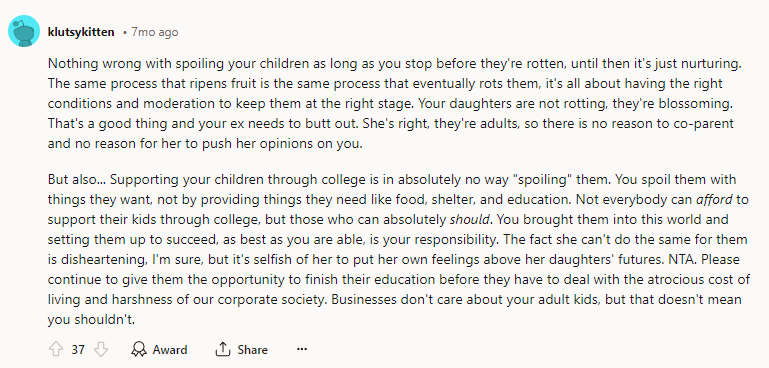 There's nothing wrong with spoiling your children