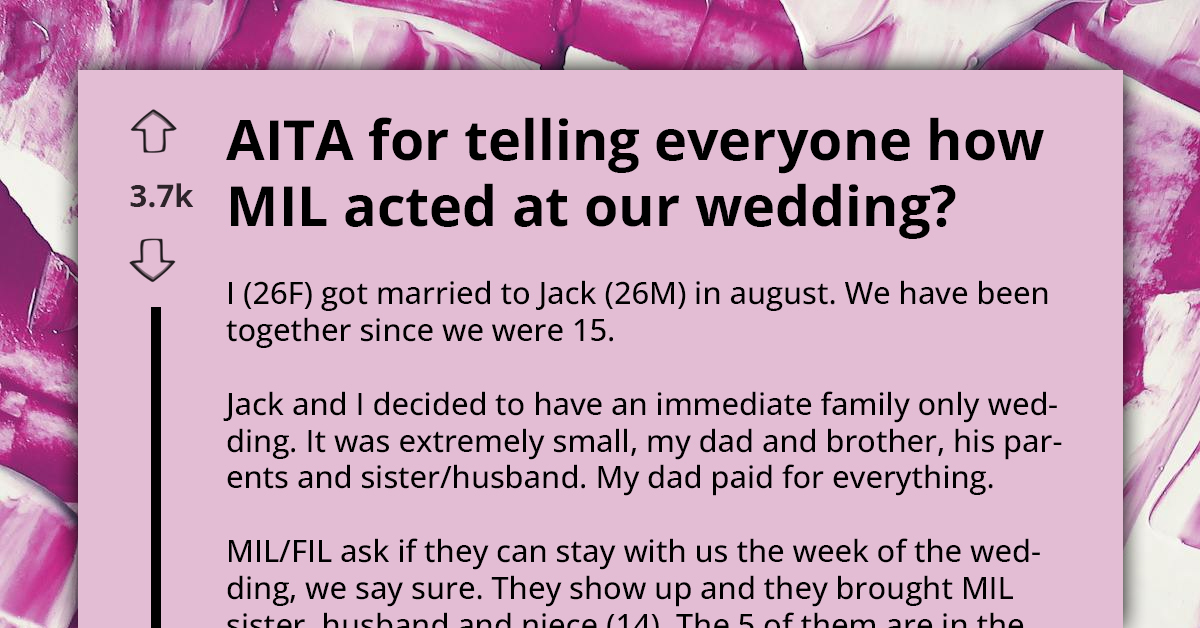 Bride's Intimate Wedding Ceremony Gets Ruined Because Of Mother-In-Law, Husband Gets Mad At Her For Telling Everyone