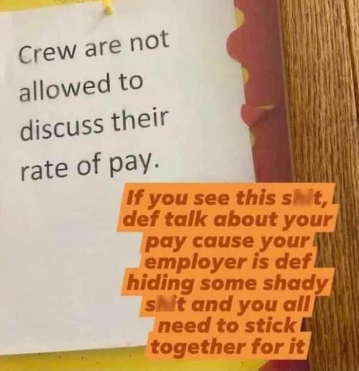 17. Talk about your pay!