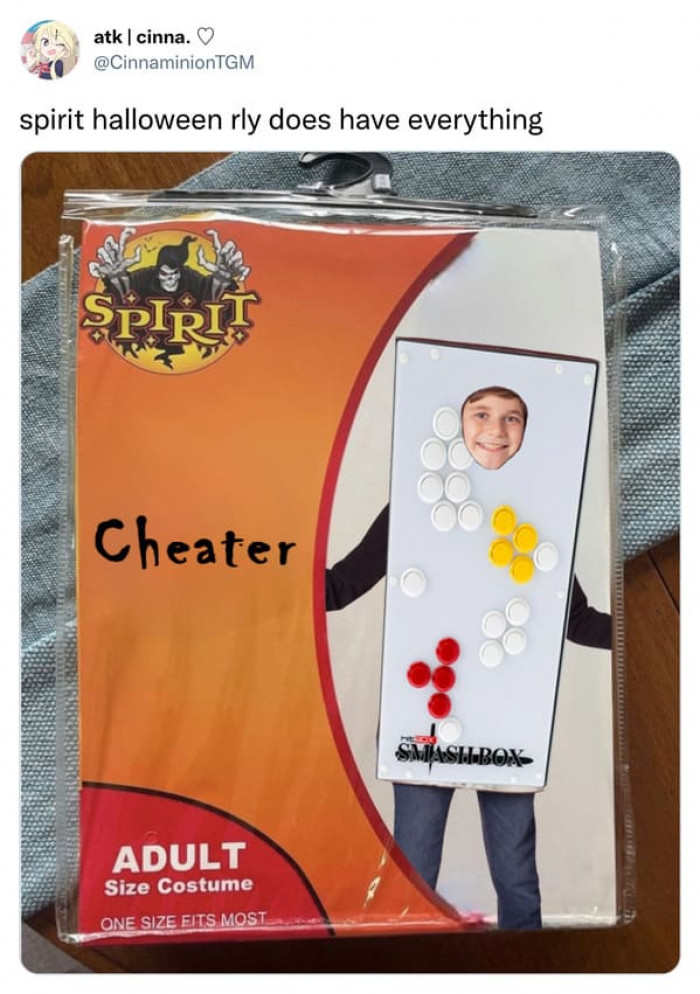 24. A Fake Spirit Halloween Costume of a Cheater