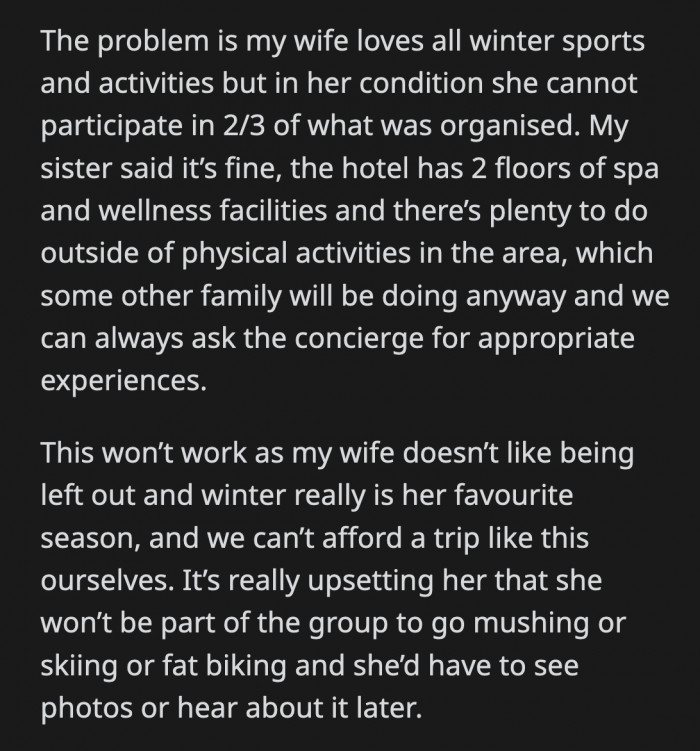 They invested too much time, money, and effort in this trip to postpone it at the last minute for one person.