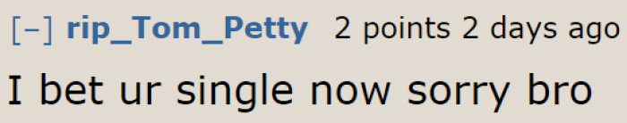 Imagine breaking up because your described your partner as 