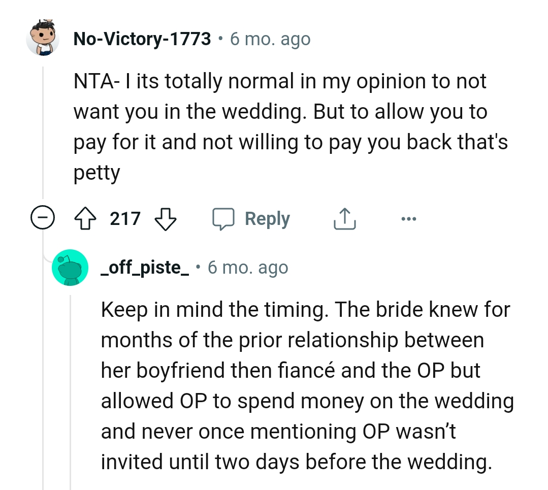OP wasn't invited until two days before the wedding