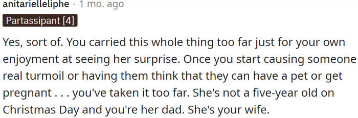 OP has taken it too far.